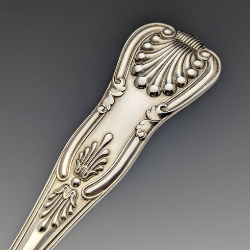 Late 19th century British antique silver plate fish server set in box Levesley Brothers